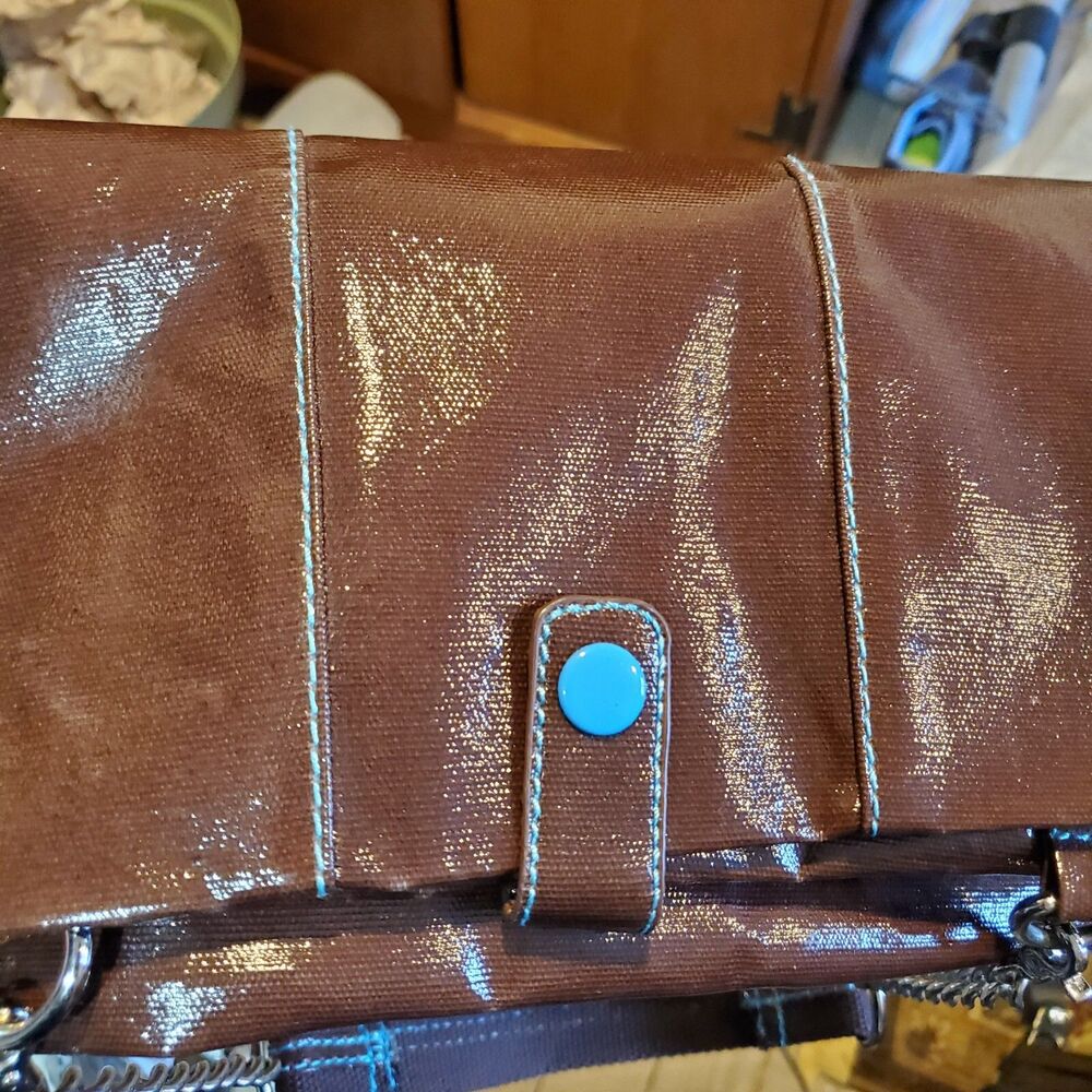 Urban Junket Brown EcoFriendly Chain Purse Or Clutch, NWOT - Picture 7 of 9
